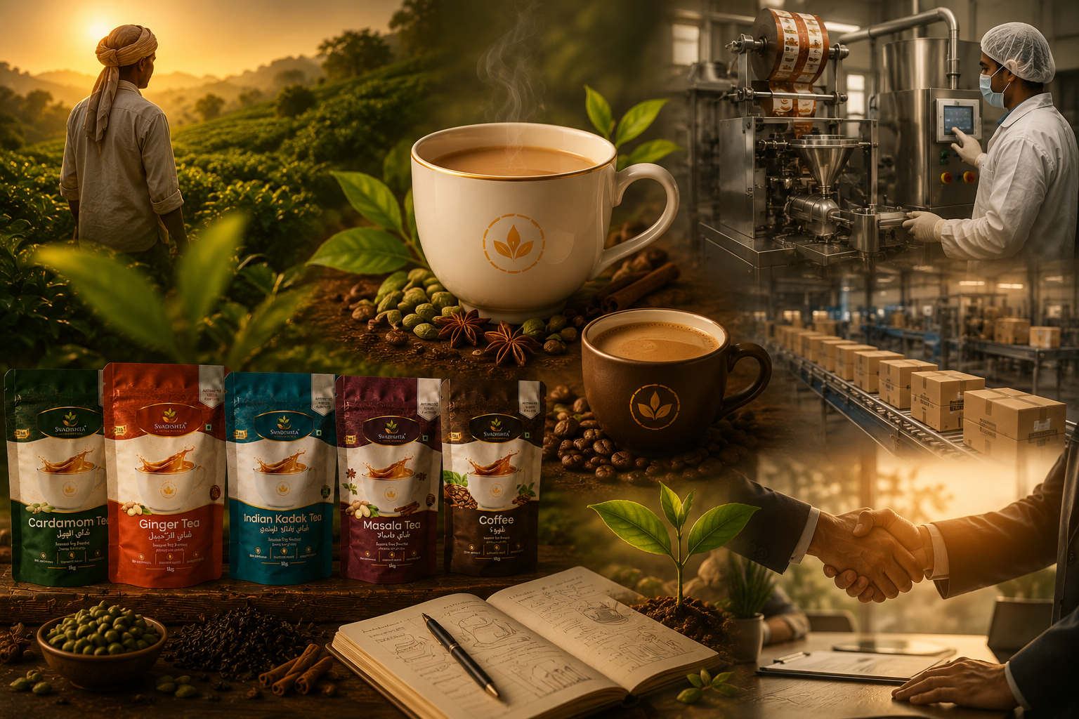 Swadistha brand story — premium tea and coffee premix manufacturing