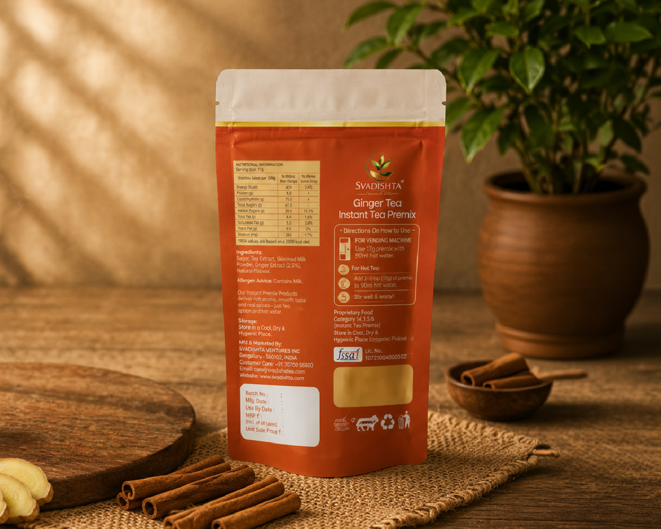 Ginger Tea Instant Premix